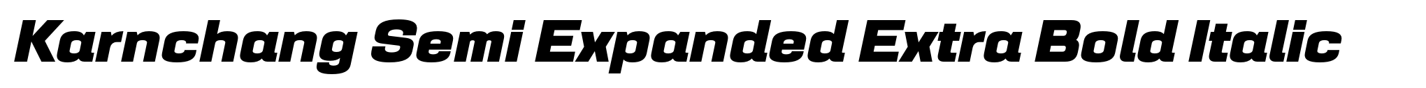 Karnchang Semi Expanded Extra Bold Italic image
